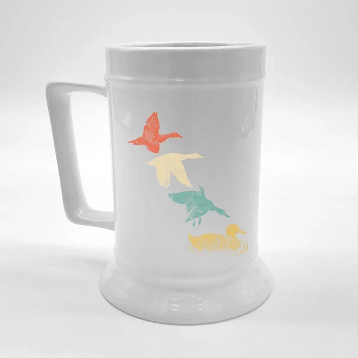 Duck Hunting Lover Retro Style Great Gift Front & Back Beer Stein