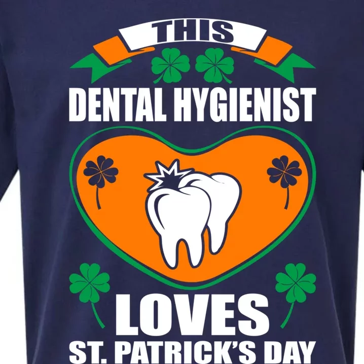 Dental Hygienist Loves St Patrick Day Irish Gift Sueded Cloud Jersey T-Shirt