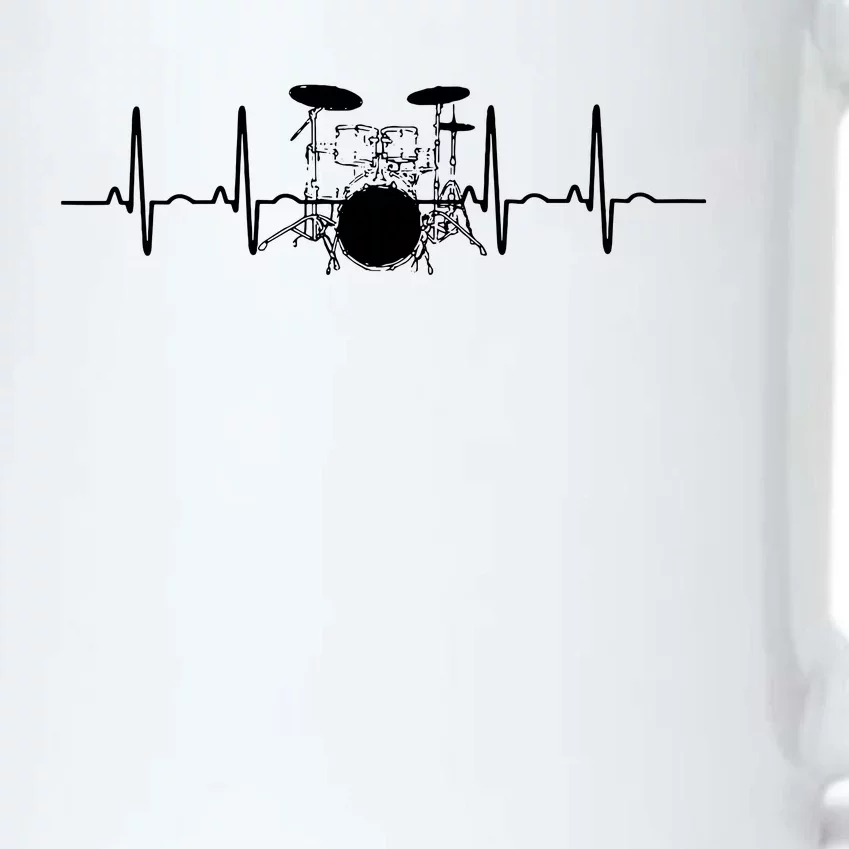 Drum Heartbeat Lifeline Music Lover Gift Drummer Black Color Changing Mug