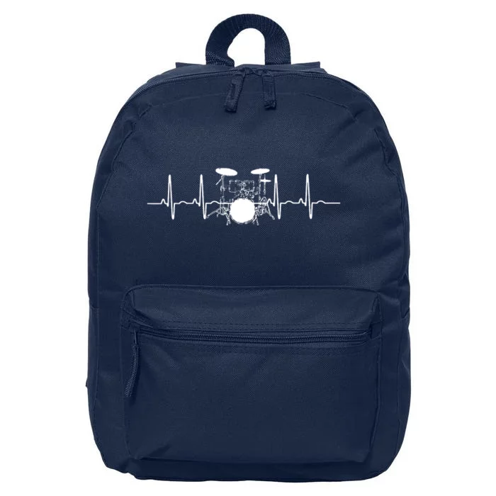 Drum Heartbeat Lifeline Music Lover Gift Drummer 16 in Basic Backpack