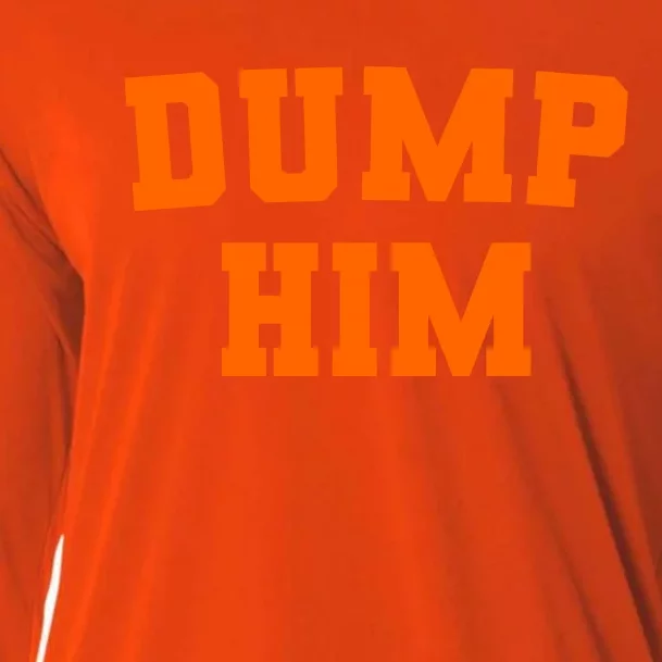 Dump Him Light Blue Orange Meme Iconic Music Cooling Performance Long Sleeve Crew