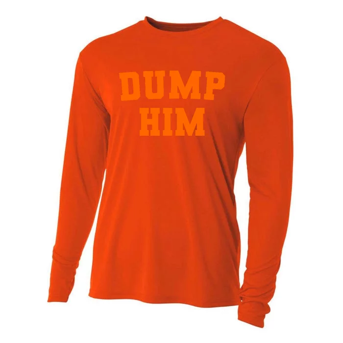 Dump Him Light Blue Orange Meme Iconic Music Cooling Performance Long Sleeve Crew