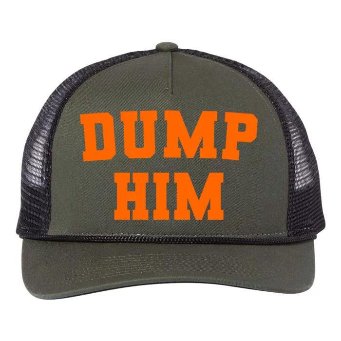 Dump Him Light Blue Orange Meme Iconic Music Retro Rope Trucker Hat Cap