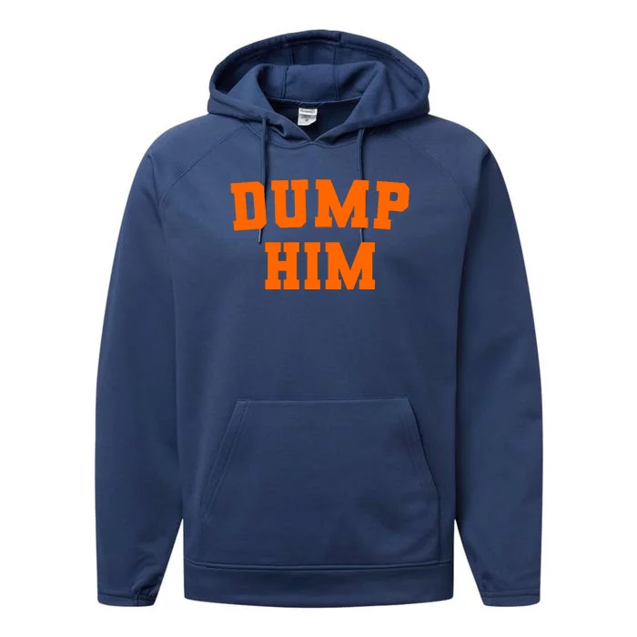 Dump Him Light Blue Orange Meme Iconic Music Performance Fleece Hoodie