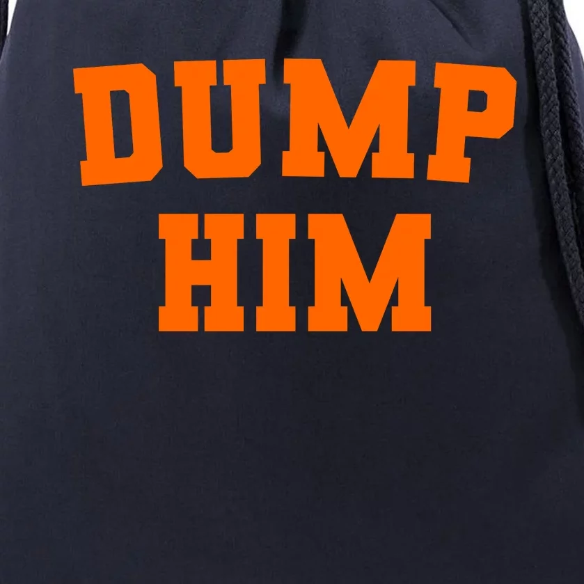 Dump Him Light Blue Orange Meme Iconic Music Drawstring Bag