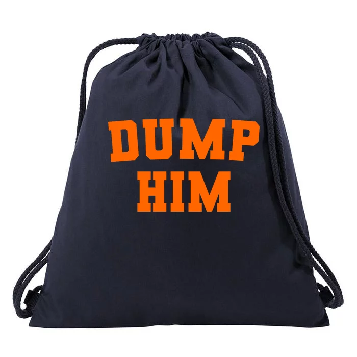 Dump Him Light Blue Orange Meme Iconic Music Drawstring Bag