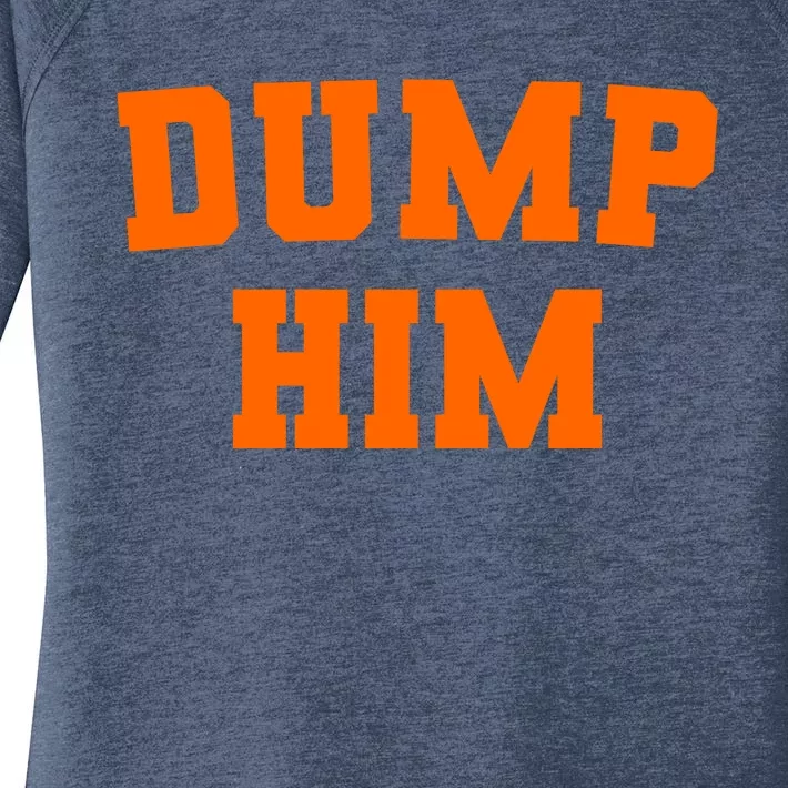 Dump Him Light Blue Orange Meme Iconic Music Women's Perfect Tri Tunic Long Sleeve Shirt