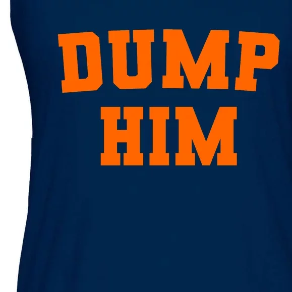 Dump Him Light Blue Orange Meme Iconic Music Ladies Essential Flowy Tank