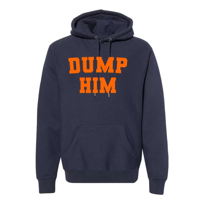 Dump Him Light Blue Orange Meme Iconic Music Premium Hoodie