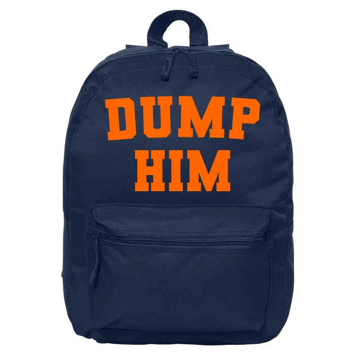 Dump Him Light Blue Orange Meme Iconic Music 16 in Basic Backpack