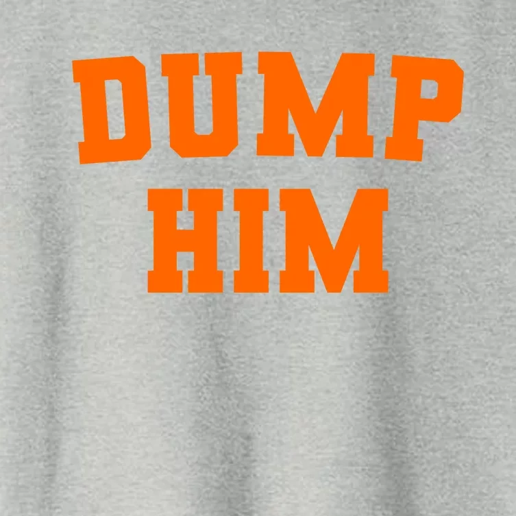 Dump Him Light Blue Orange Meme Iconic Music Women's Crop Top Tee