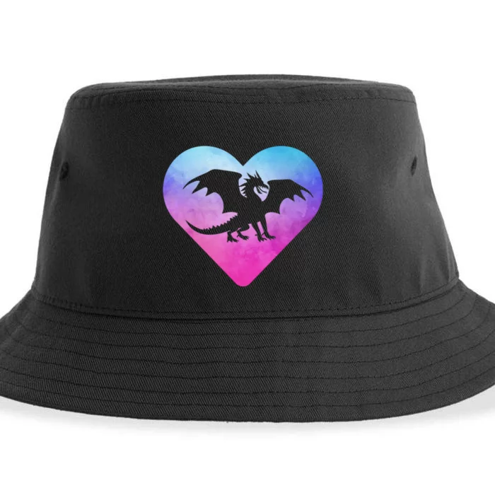 Dragon Heart Love Fantasy Sustainable Bucket Hat