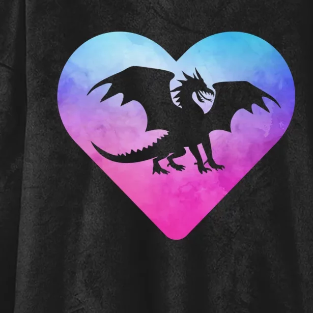 Dragon Heart Love Fantasy Hooded Wearable Blanket