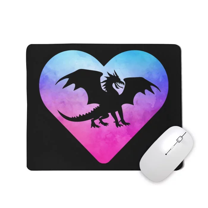 Dragon Heart Love Fantasy Mousepad