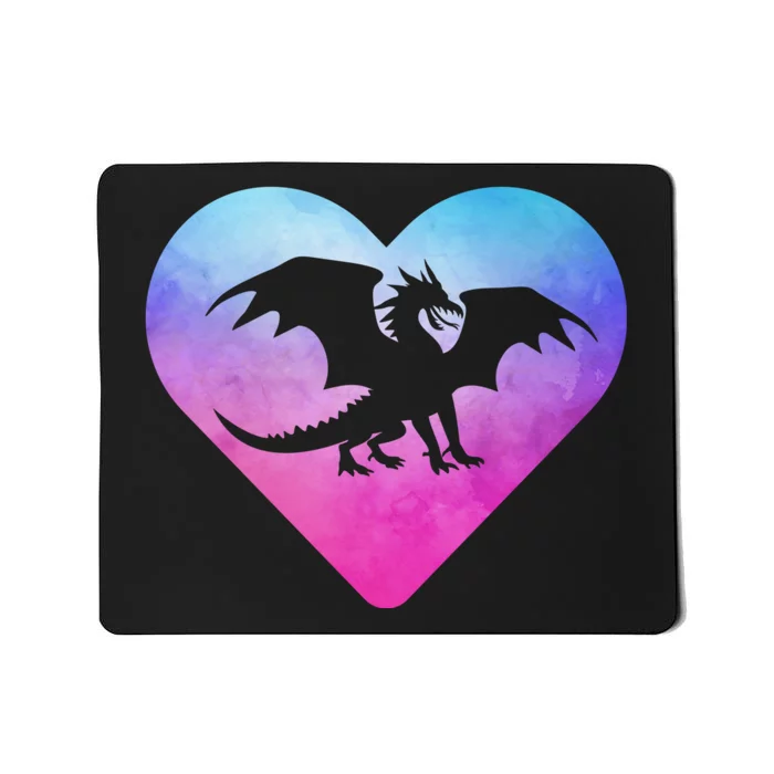 Dragon Heart Love Fantasy Mousepad