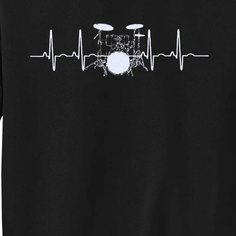 Drum Heartbeat Lifeline Music Lover Gift Drummer Sweatshirt