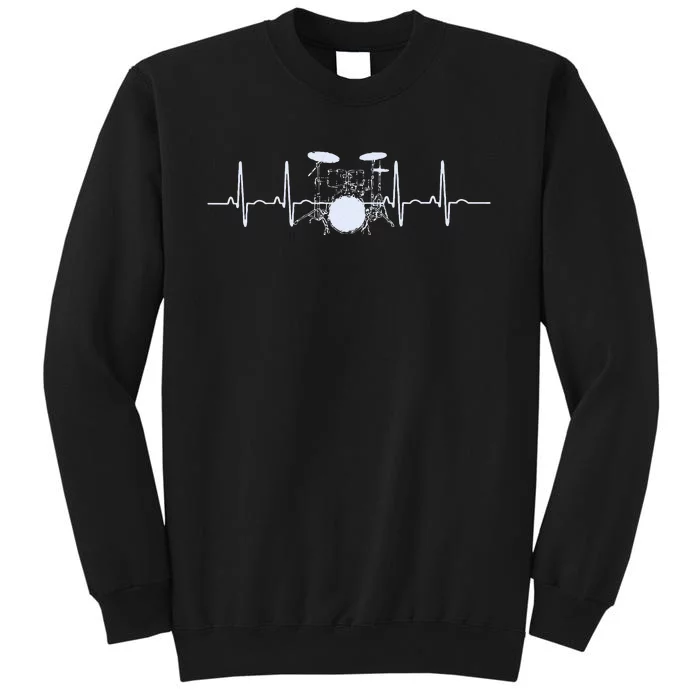 Drum Heartbeat Lifeline Music Lover Gift Drummer Sweatshirt