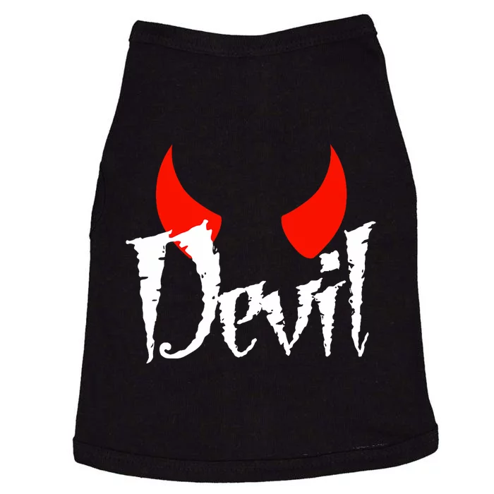 Devil Halloween Matching Couple Girlfriend Doggie Tank