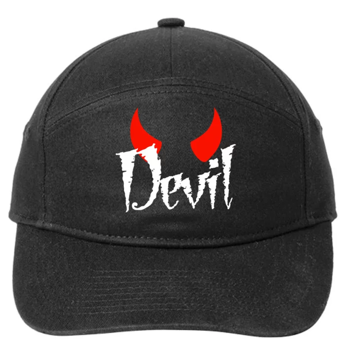 Devil Halloween Matching Couple Girlfriend 7-Panel Snapback Hat