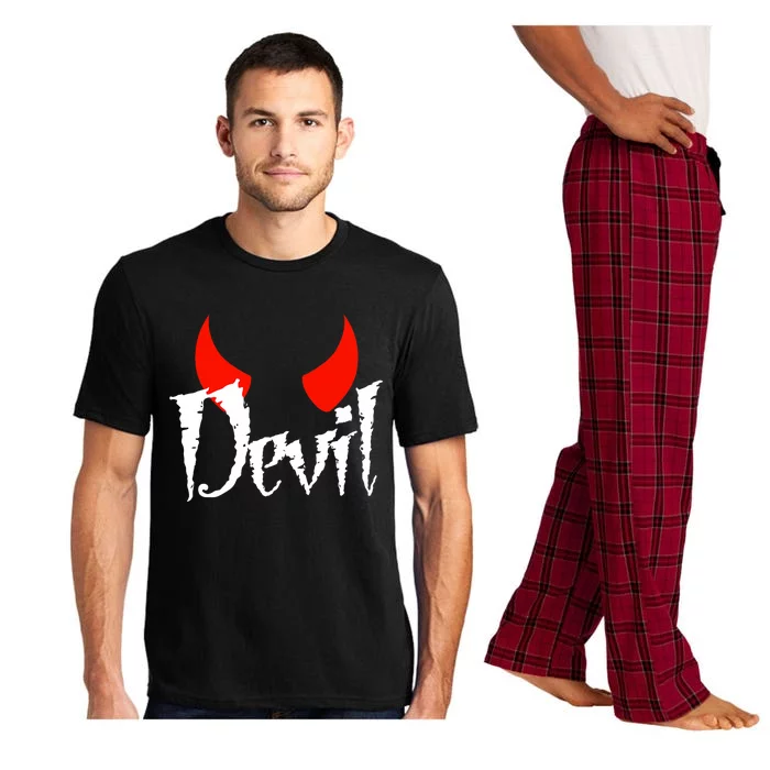 Devil Halloween Matching Couple Girlfriend Pajama Set