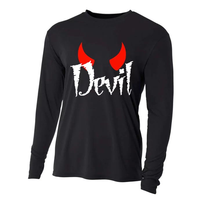 Devil Halloween Matching Couple Girlfriend Cooling Performance Long Sleeve Crew