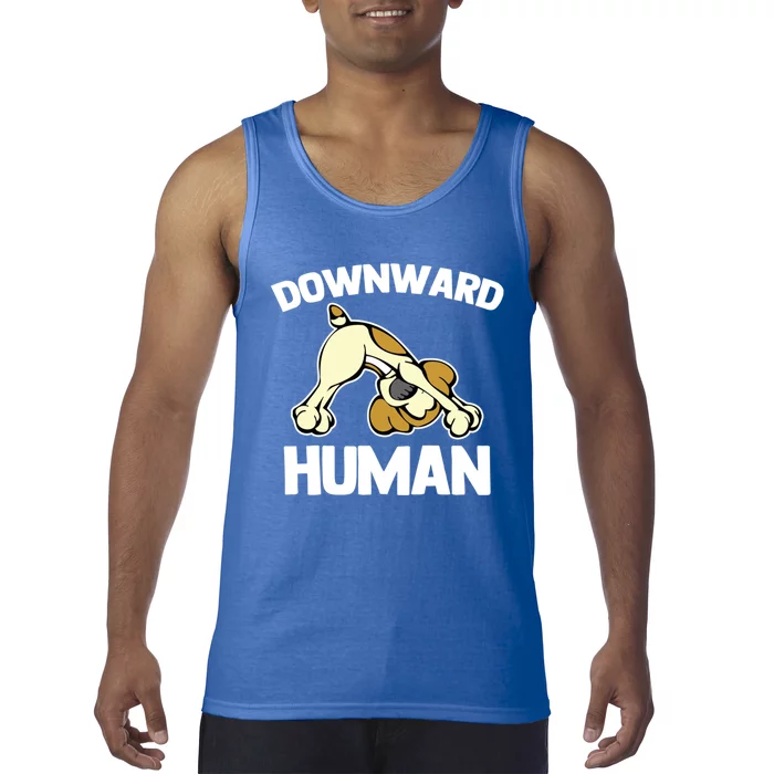 Downward Hu Meaningful Gift Funny Yoga Dog Sarcastic Saying Cute Yoga Cool Gift Tank Top