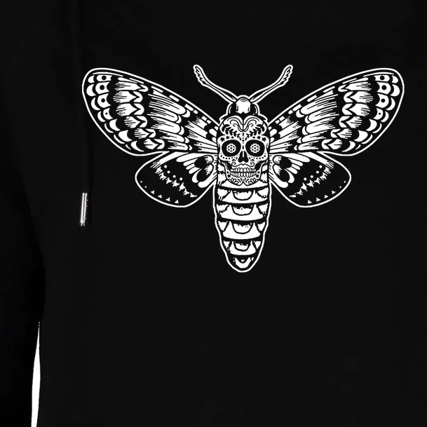 Death Head Moth Womens Funnel Neck Pullover Hood