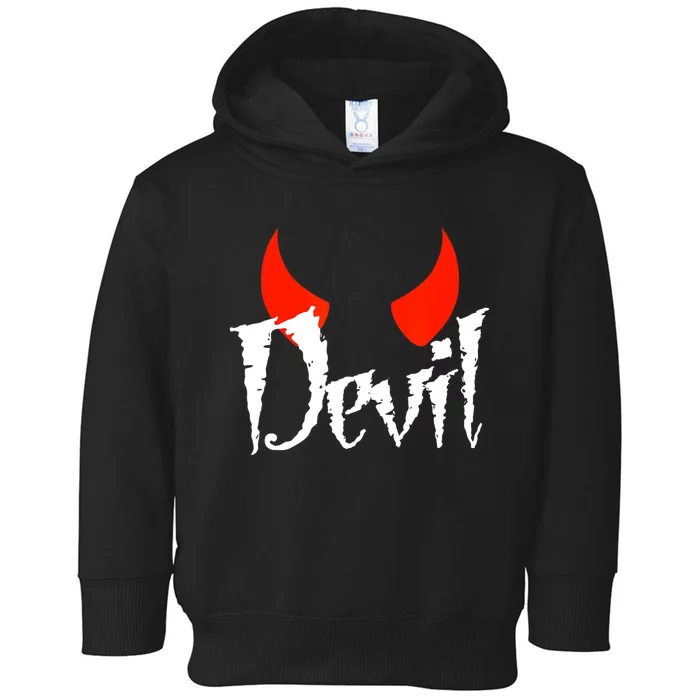 Devil Halloween Matching Couple Girlfriend Toddler Hoodie