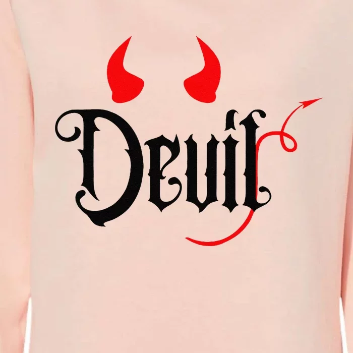 Devil Halloween Matching Couple Girlfriend Womens California Wash Sweatshirt