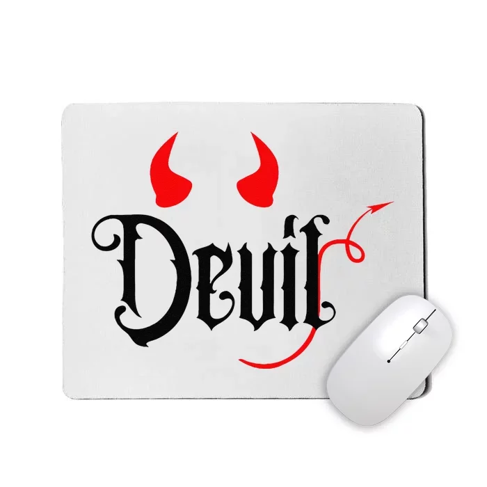 Devil Halloween Matching Couple Girlfriend Mousepad