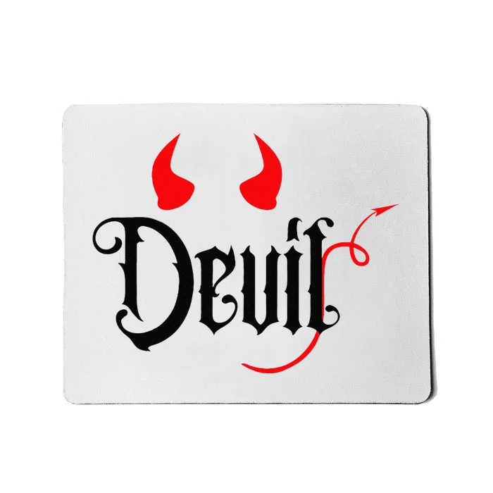 Devil Halloween Matching Couple Girlfriend Mousepad