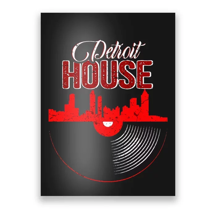 Detroit House Music Vinyl LP Poster