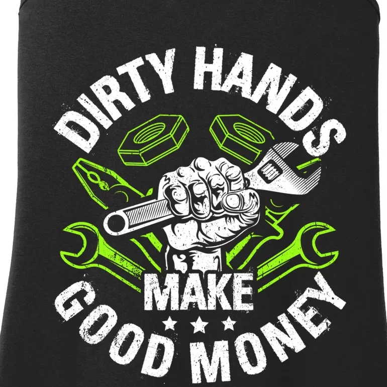 Dirty Hands Make CleanMoney Funny Repair Mechanic Ladies Essential Tank