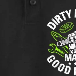 Dirty Hands Make CleanMoney Funny Repair Mechanic Dry Zone Grid Performance Polo