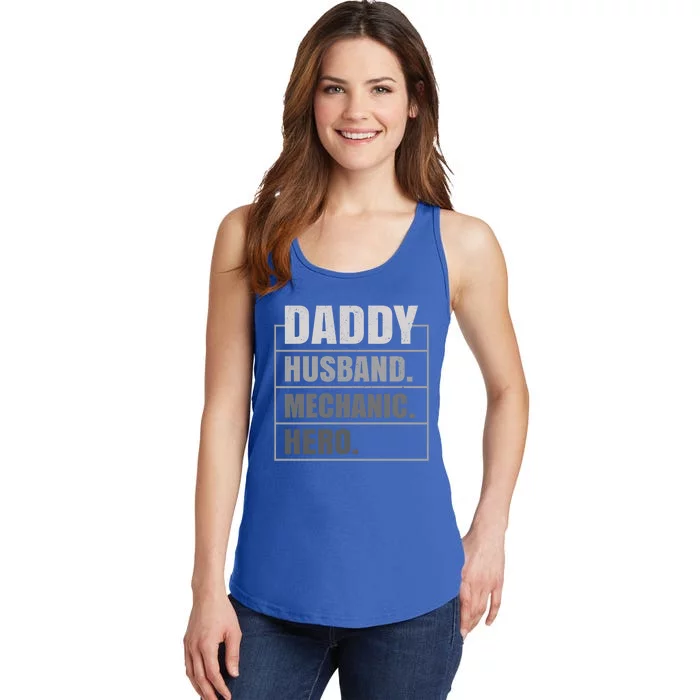 Daddy Husband Mechanic Hero Fathers Day Great Gift Ladies Essential Tank