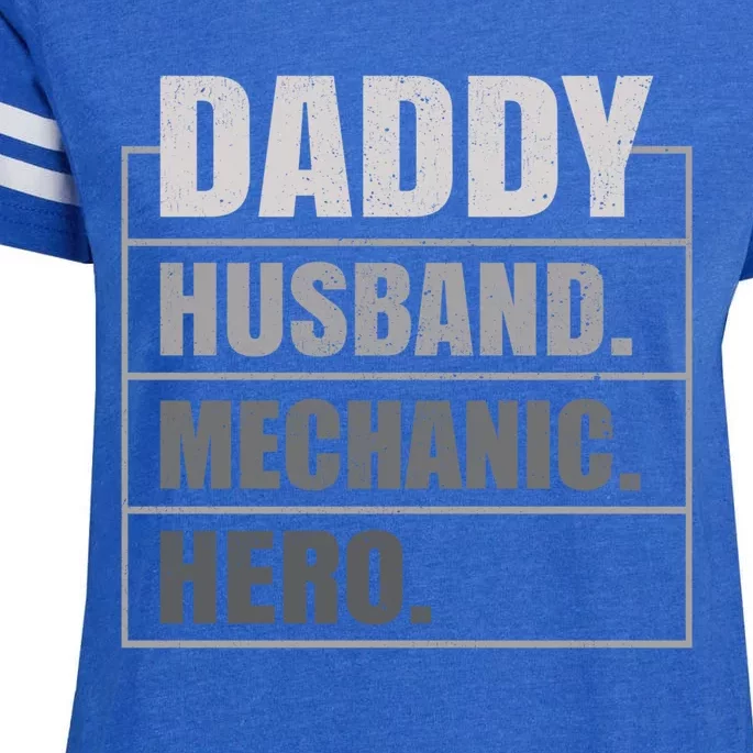 Daddy Husband Mechanic Hero Fathers Day Great Gift Enza Ladies Jersey Football T-Shirt