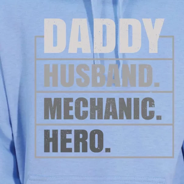 Daddy Husband Mechanic Hero Fathers Day Great Gift Unisex Surf Hoodie