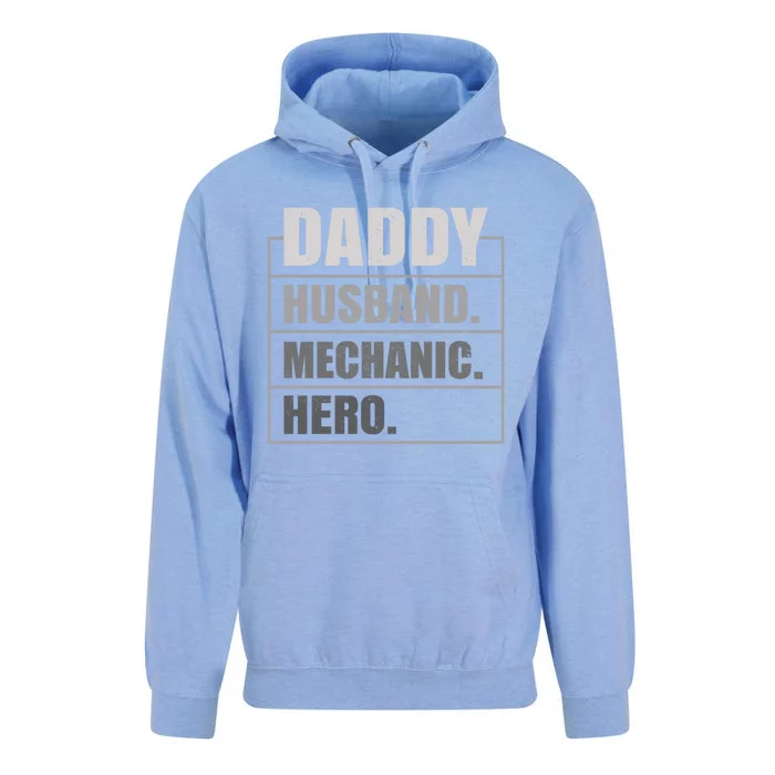 Daddy Husband Mechanic Hero Fathers Day Great Gift Unisex Surf Hoodie