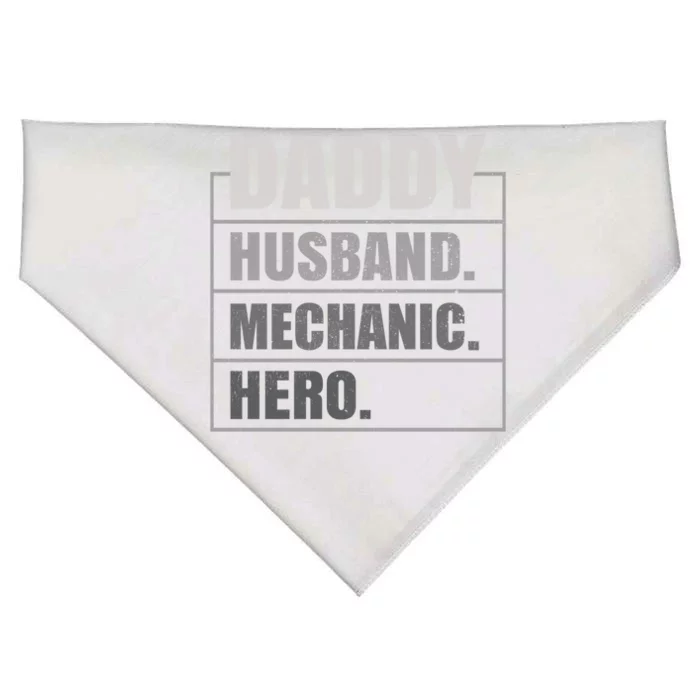 Daddy Husband Mechanic Hero Fathers Day Great Gift USA-Made Doggie Bandana