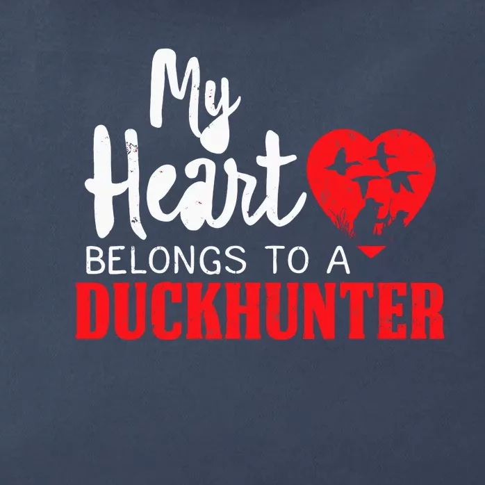 Duck Hunting My Heart Belongs To A Duckhunter Gift Wife Mom Zip Tote Bag