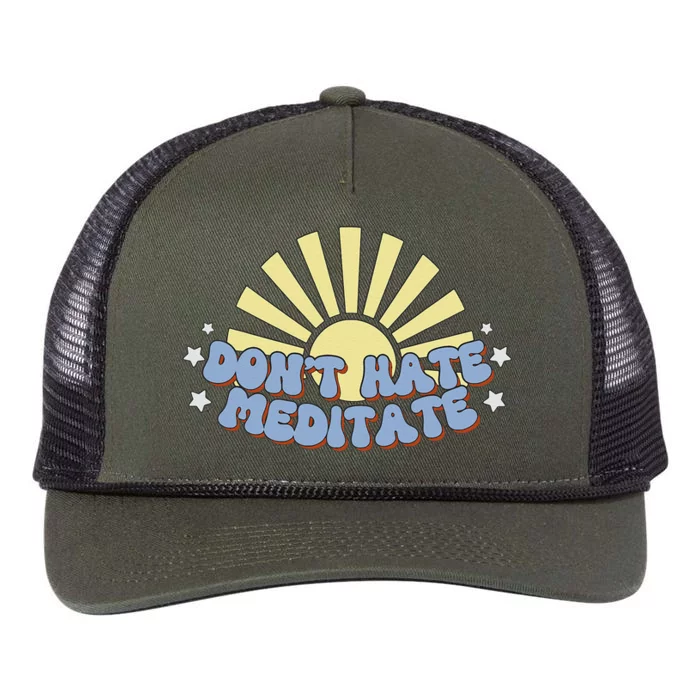 Don’T Hate Meditate Retro Rope Trucker Hat Cap