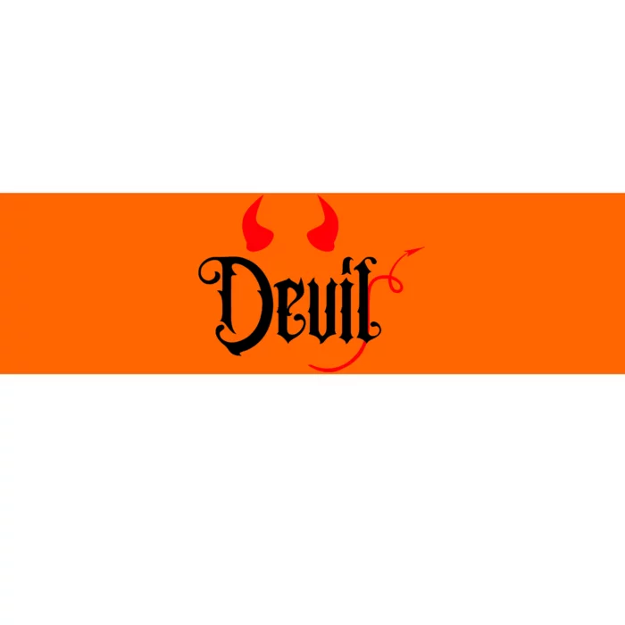 Devil Halloween Matching Couple Girlfriend Bumper Sticker