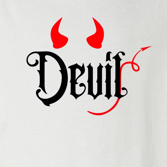 Devil Halloween Matching Couple Girlfriend Toddler Long Sleeve Shirt