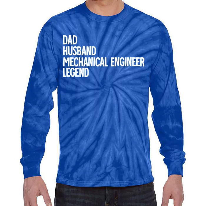 Dad Husband Mechanical Engineer Gift Tie-Dye Long Sleeve Shirt