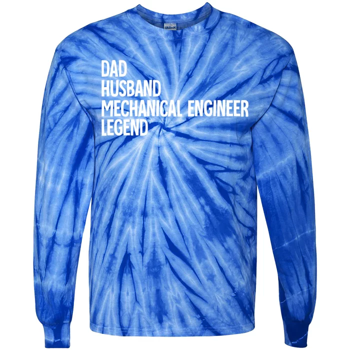 Dad Husband Mechanical Engineer Gift Tie-Dye Long Sleeve Shirt