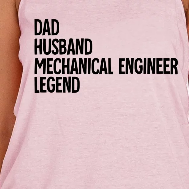 Dad Husband Mechanical Engineer Gift Women's Knotted Racerback Tank