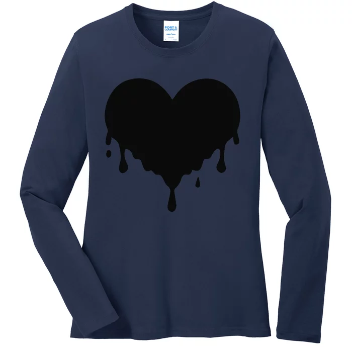 Dripping Heart Melting Heart Ladies Long Sleeve Shirt