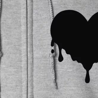 Dripping Heart Melting Heart Full Zip Hoodie