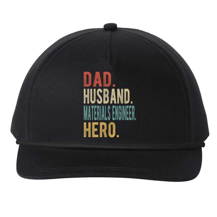 Dad Husband Materials Engineer Hero Funny Gift Snapback Five-Panel Rope Hat