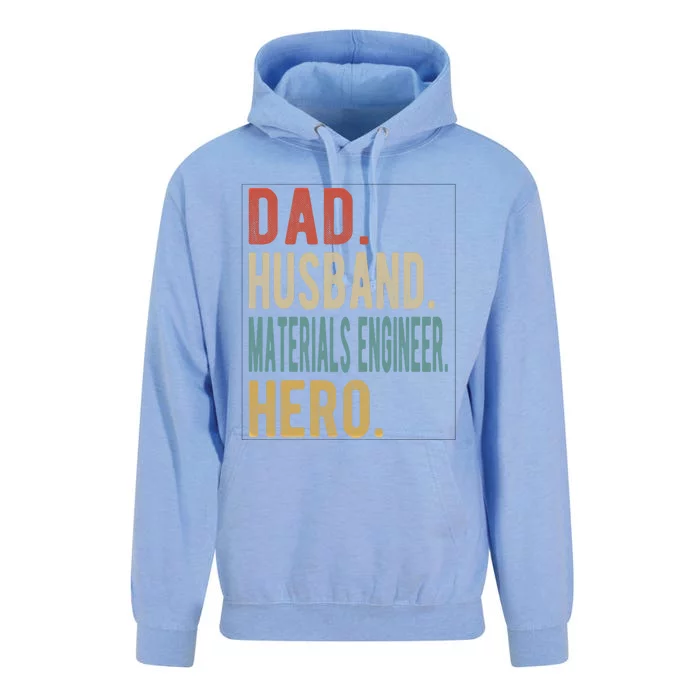 Dad Husband Materials Engineer Hero Funny Gift Unisex Surf Hoodie